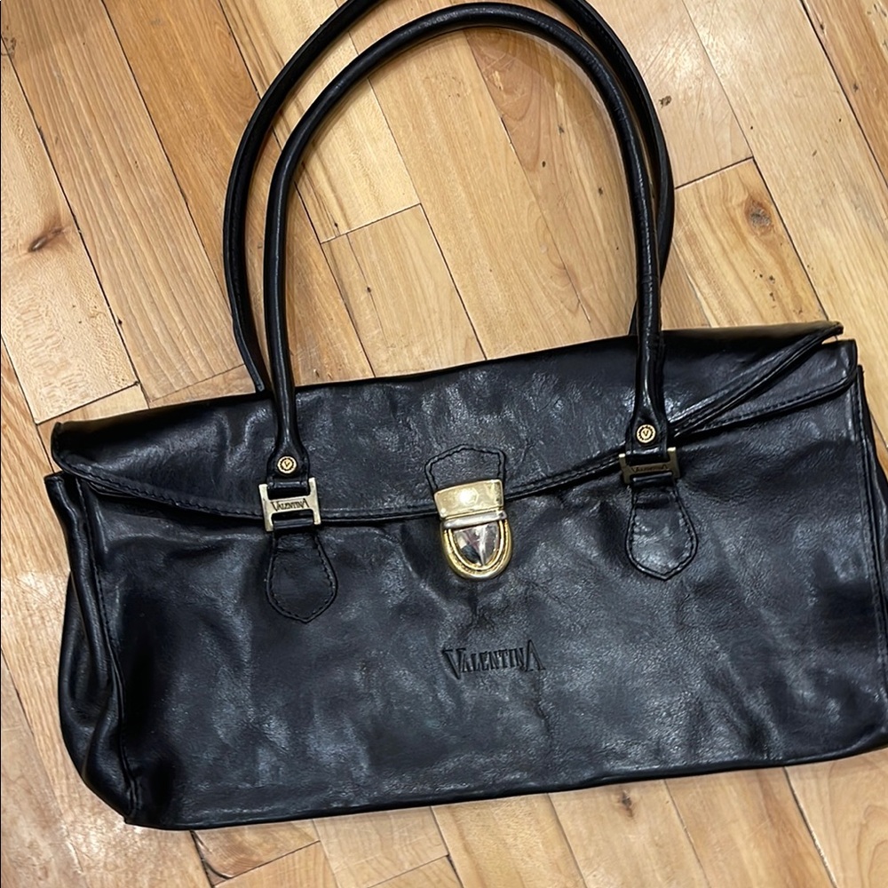 Valentina Black Leather Women's Bag